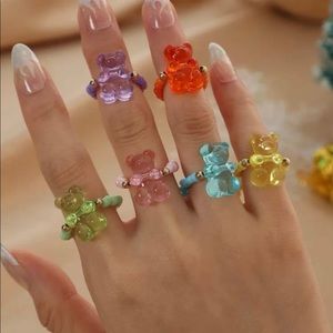 Rings, gummy bear rings, bead rings, adjustable